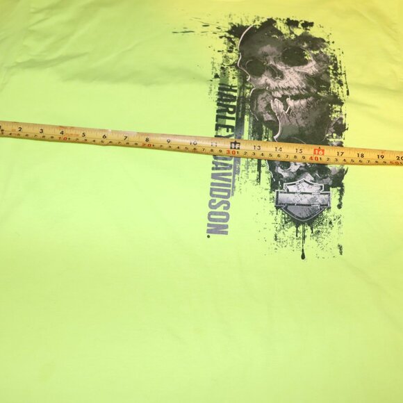 Harley-Davidson Highlighter Yellow T-Shirt – XL. Motorcycle. Biker. Hivis. HD. - Picture 7 of 8